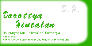 dorottya hintalan business card